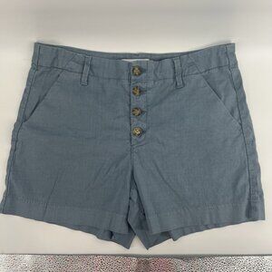 LEVEL 99 ANTHROPOLOGIE Purist Slate Blue color shorts Linen Blend size 31